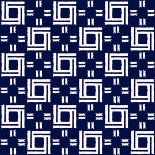 Motifs géométriques bleu marine