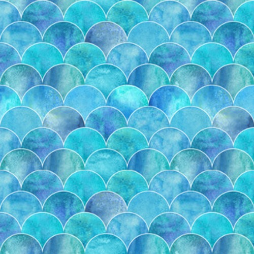 Ondes aquarelles en bleu apaisant