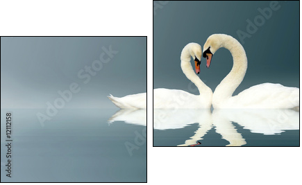 Love Swans - Two-piece canvas, Diptych