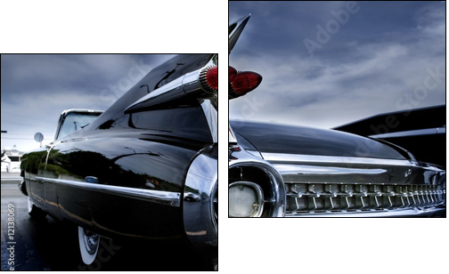Tail Lamp Of A Classic Car - Two-piece canvas, Diptych