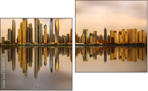 Dubai Marina bay, UAE - Two-piece canvas, Diptych