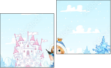 Winter Princess - Two-piece canvas, Diptych