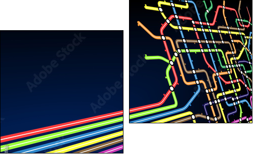 Subway slant - Two-piece canvas, Diptych