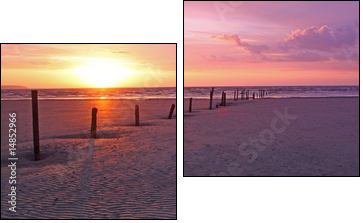 warming glow at burnham on sea - Two-piece canvas, Diptych