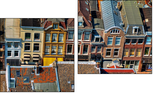 Utrecht city areal view - Two-piece canvas, Diptych