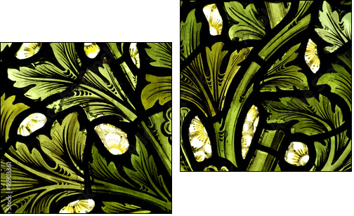 Stained glass pattern - Two-piece canvas, Diptych