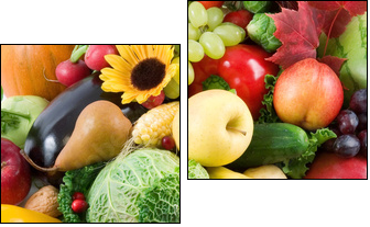 fruits and vegetables - Two-piece canvas, Diptych