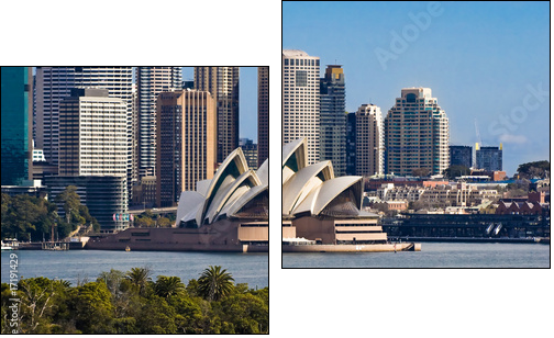 Sydney Opera House and Skyline - Two-piece canvas, Diptych