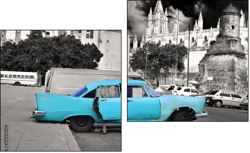 Old Havana car - Two-piece canvas, Diptych