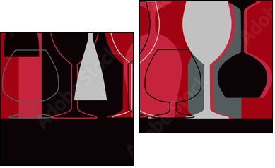 Menu or restaurant card with space for text - Two-piece canvas, Diptych