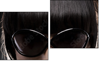 portrait with an original make-up #2 - Two-piece canvas, Diptych