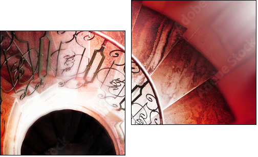 Spiral staircase.. - Two-piece canvas, Diptych