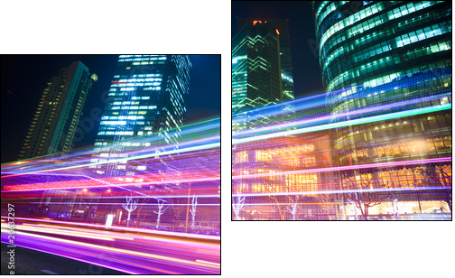 light trails - Two-piece canvas, Diptych