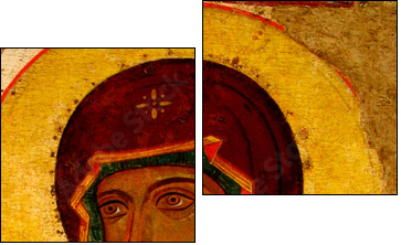 madonna, holy mary, head, icon close-up - Two-piece canvas, Diptych