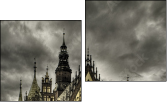 wroclaw- rynek - Two-piece canvas, Diptych