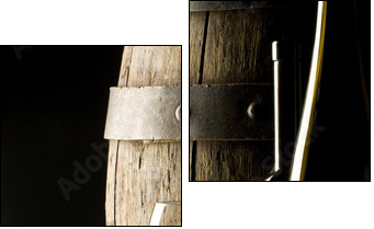still life with glass wine - Two-piece canvas, Diptych