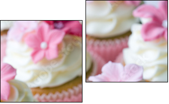 Wedding cupcakes - Two-piece canvas, Diptych
