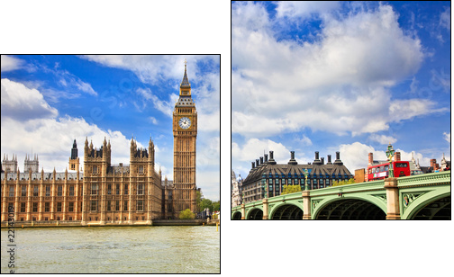 Big Ben and Houses of Parliament - Two-piece canvas, Diptych