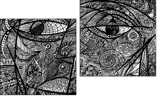 Picassoesque - Two-piece canvas, Diptych