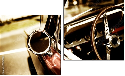 retro car fragment - Two-piece canvas, Diptych