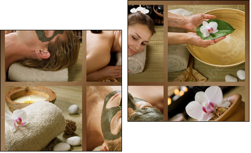 Spa Procedures. Day-spa - Two-piece canvas, Diptych