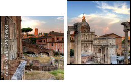 rome hdr panoramic view - Two-piece canvas, Diptych