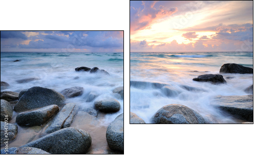 seascape - Two-piece canvas, Diptych