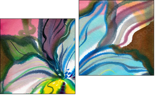 Abstract flowers - Two-piece canvas, Diptych