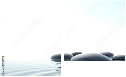 Zen water - Two-piece canvas, Diptych