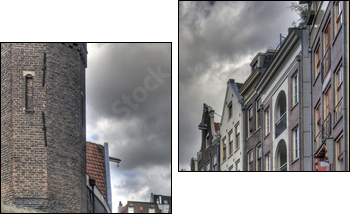 Amsterdam Canal - Two-piece canvas, Diptych