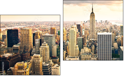 Skyline von New York - Two-piece canvas, Diptych
