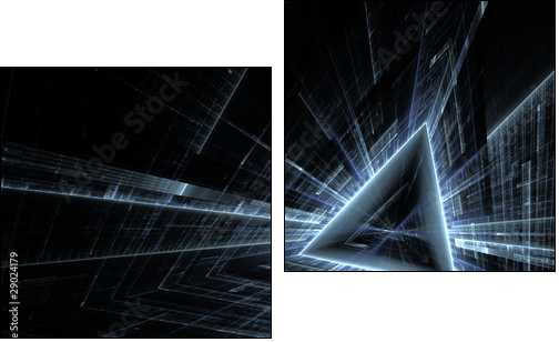 Abstract business science or technology background - Two-piece canvas, Diptych