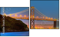 San Francisco Bay Bridge Panorama - Two-piece canvas, Diptych