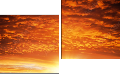 railway to sunset - Two-piece canvas, Diptych