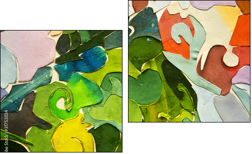 expressive abstract - Two-piece canvas, Diptych