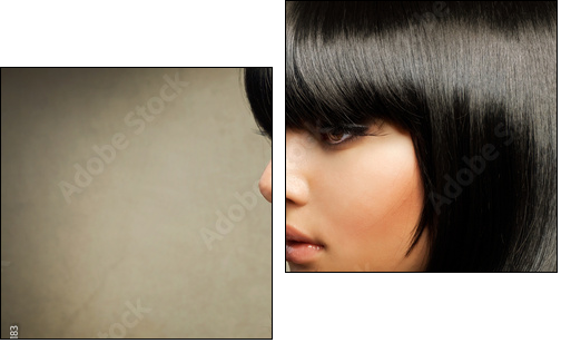 Beautiful Brunette. Egyptian Style. Hairstyle - Two-piece canvas, Diptych