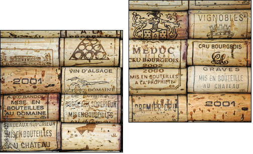 Background of wine corks - Two-piece canvas, Diptych