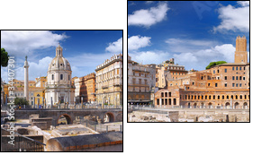 Roman forum in Rome, Italy. - Two-piece canvas, Diptych