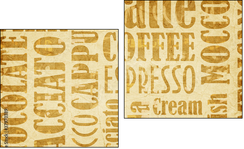 old coffee background - Two-piece canvas, Diptych