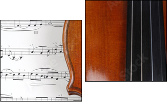 Geige mit Noten - Two-piece canvas, Diptych