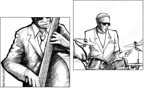 jazz band - Two-piece canvas, Diptych