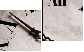 Antique Clock in Water - Two-piece canvas, Diptych