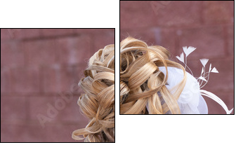 Back view of elegant wedding - Two-piece canvas, Diptych