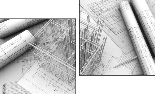 plan drawing - Two-piece canvas, Diptych