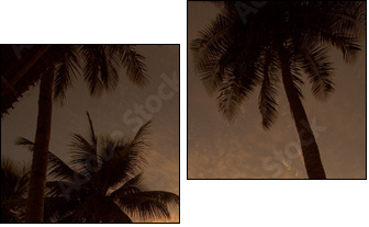 Relaxing hammock sunset - Two-piece canvas, Diptych
