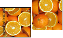 PomaraÅcze-poÅÃ³wki 2 - Two-piece canvas, Diptych