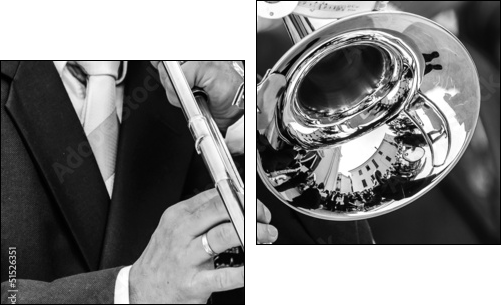 The Trumpeter - Two-piece canvas, Diptych
