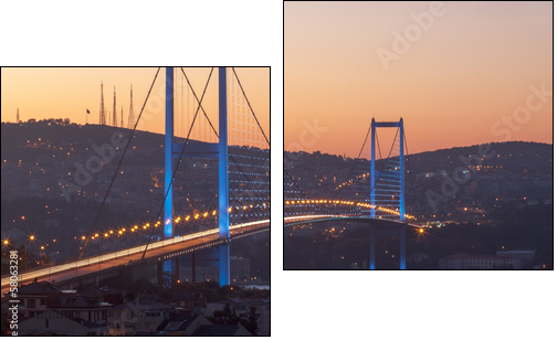 Istanbul - Bosphorus Bridge - Two-piece canvas, Diptych