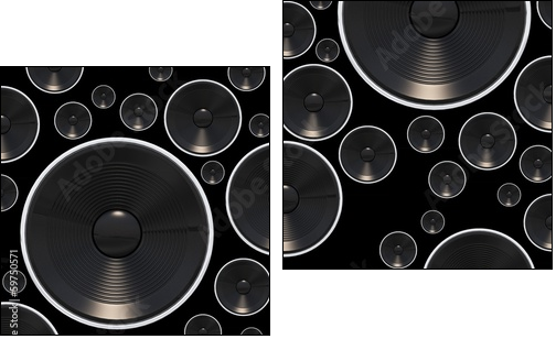 Loud Speakers Background - Two-piece canvas, Diptych
