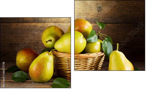 still life with fresh pears - Two-piece canvas, Diptych